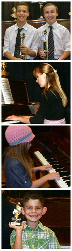 Photos of students at Recital